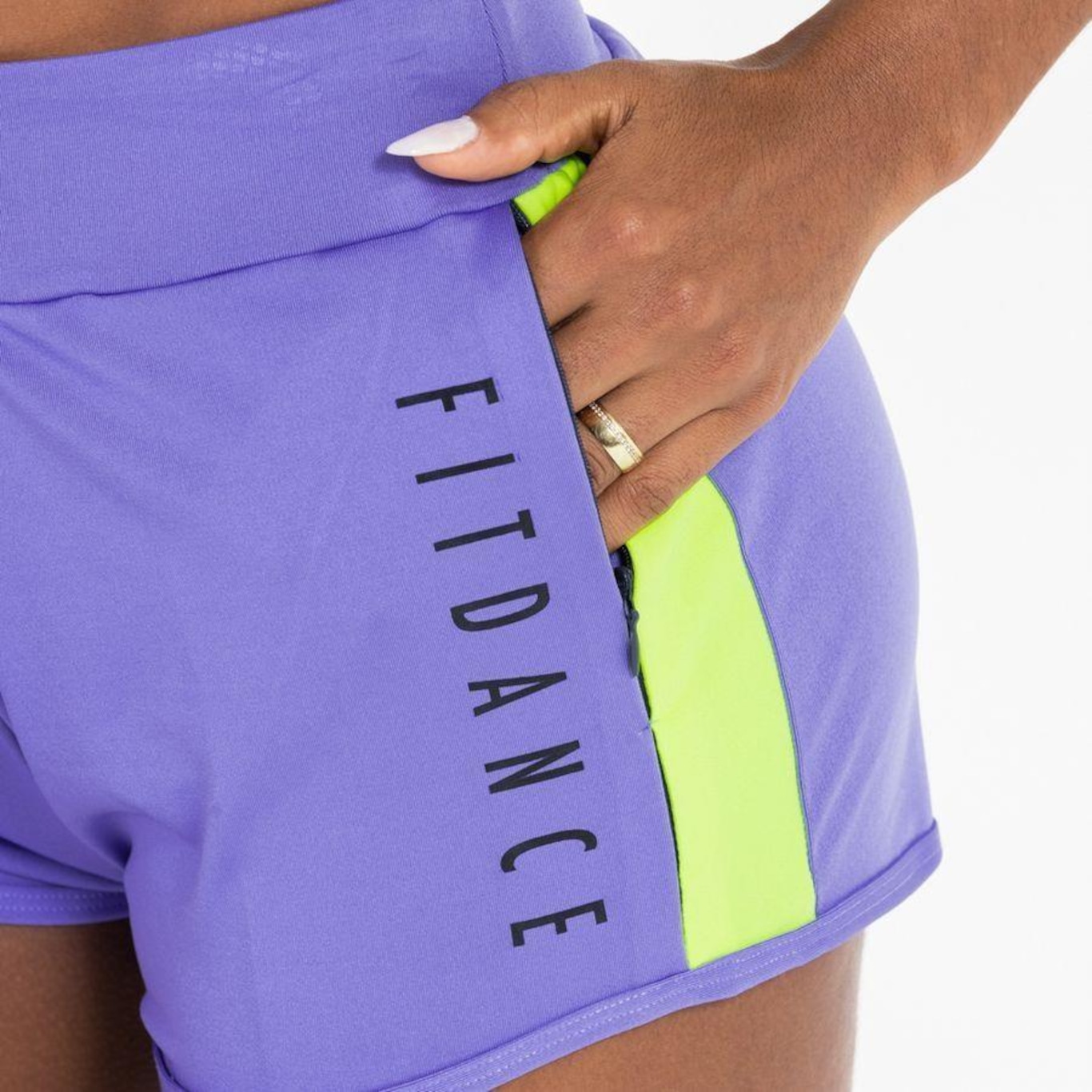 Shorts Bicolor FitDance - Feminino - Foto 4