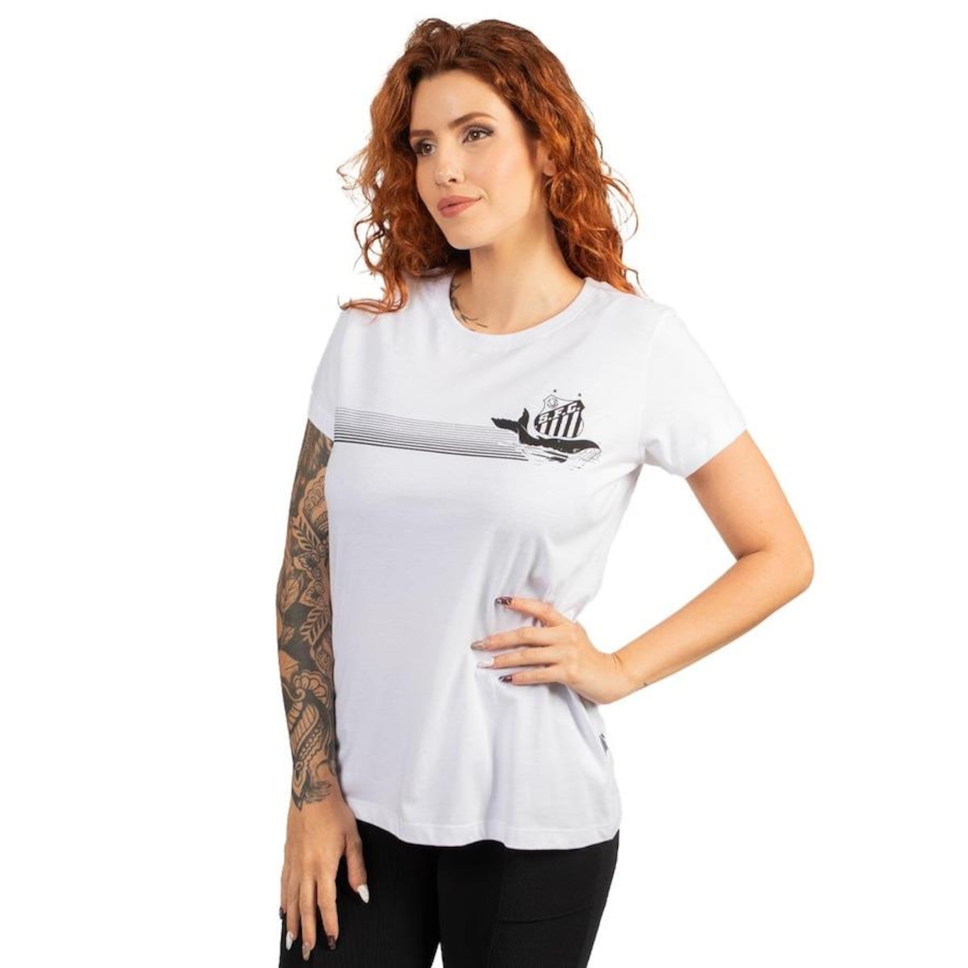 Camiseta do Santos Surf Center Baby Look Oficial - Feminina - Foto 4