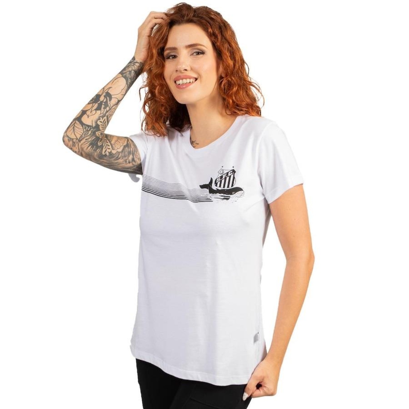 Camiseta do Santos Surf Center Baby Look Oficial - Feminina - Foto 5