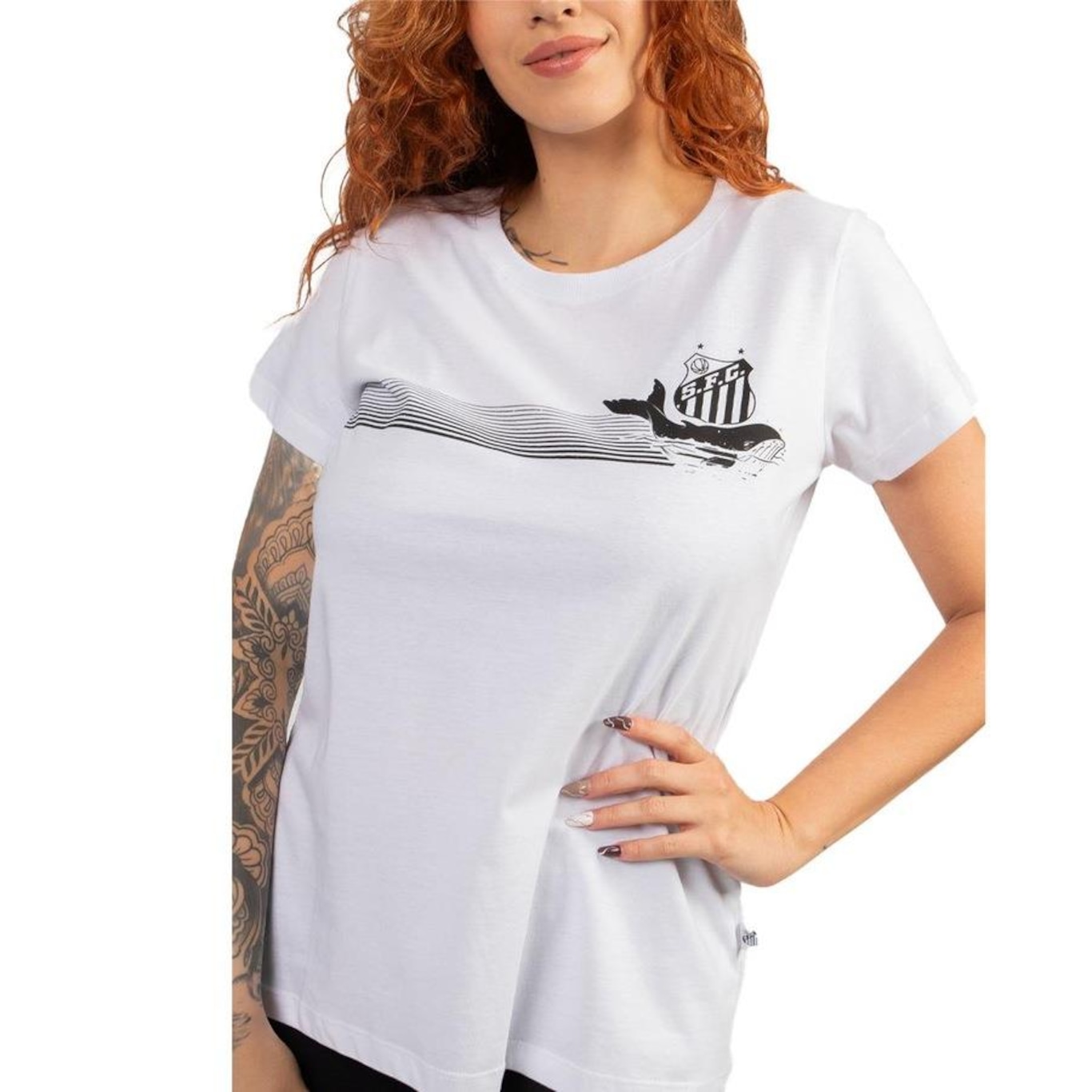 Camiseta do Santos Surf Center Baby Look Oficial - Feminina - Foto 6