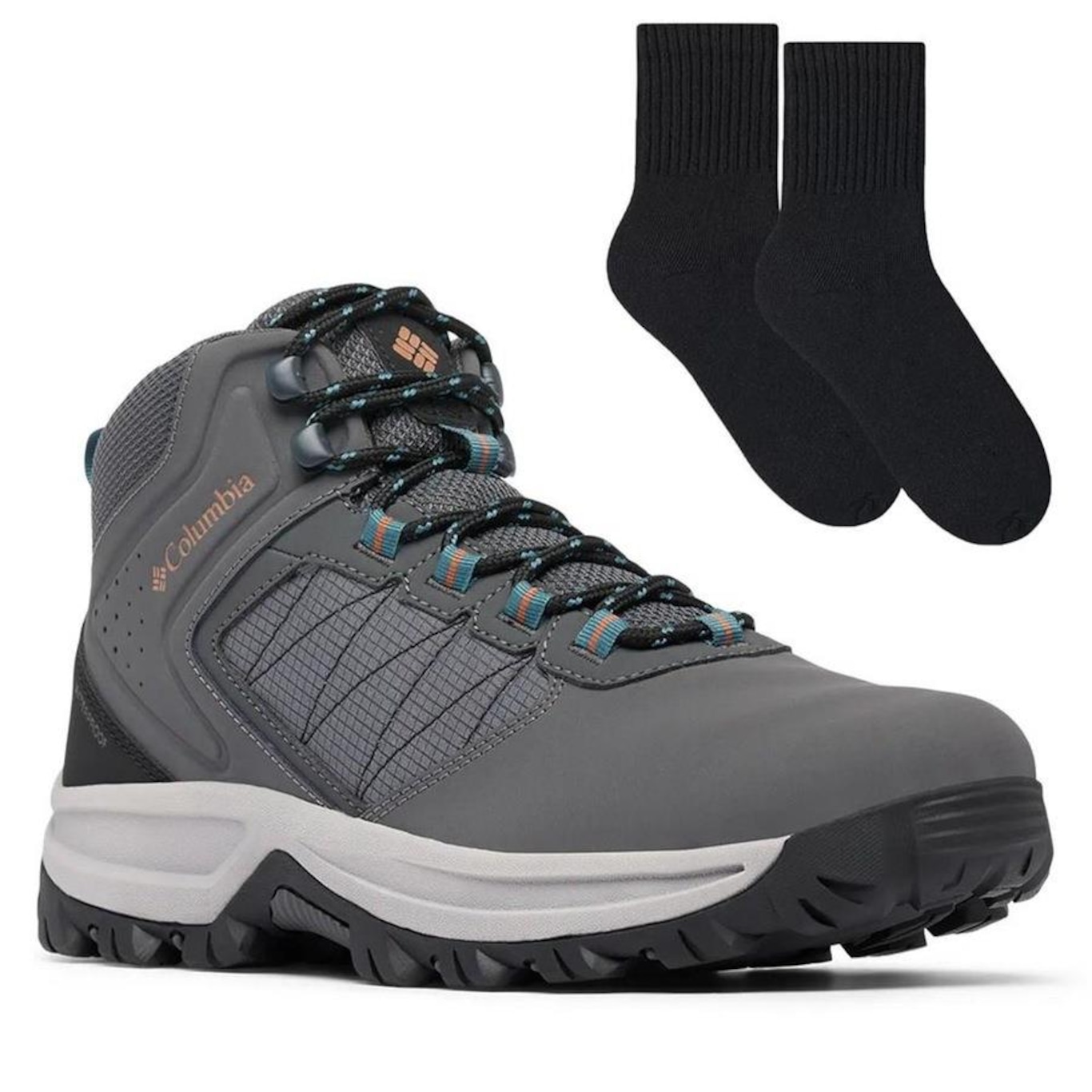 Kit Bota Columbia Transverse Hike - Masculina + Par de Meia - Foto 1