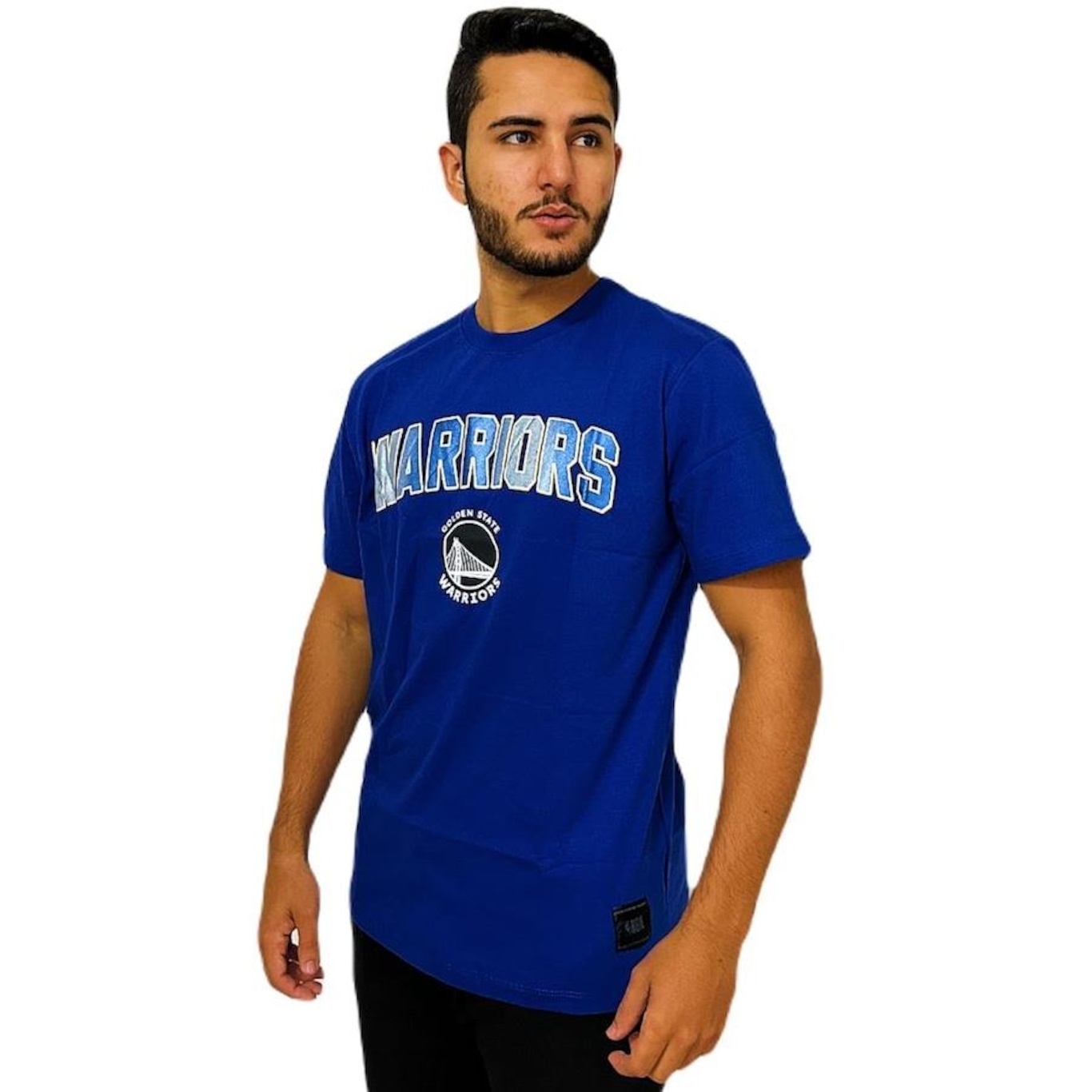 Camiseta Nba Golden State Warriors Metallic Basquete - Masculina - Foto 2