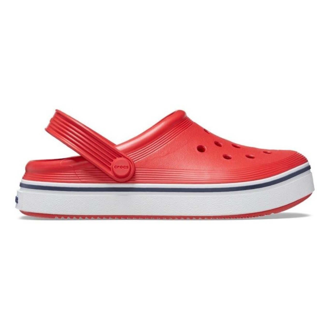 Sandália Crocs Crocband Off Court Clog Toddler Flame - Infantil - Foto 1