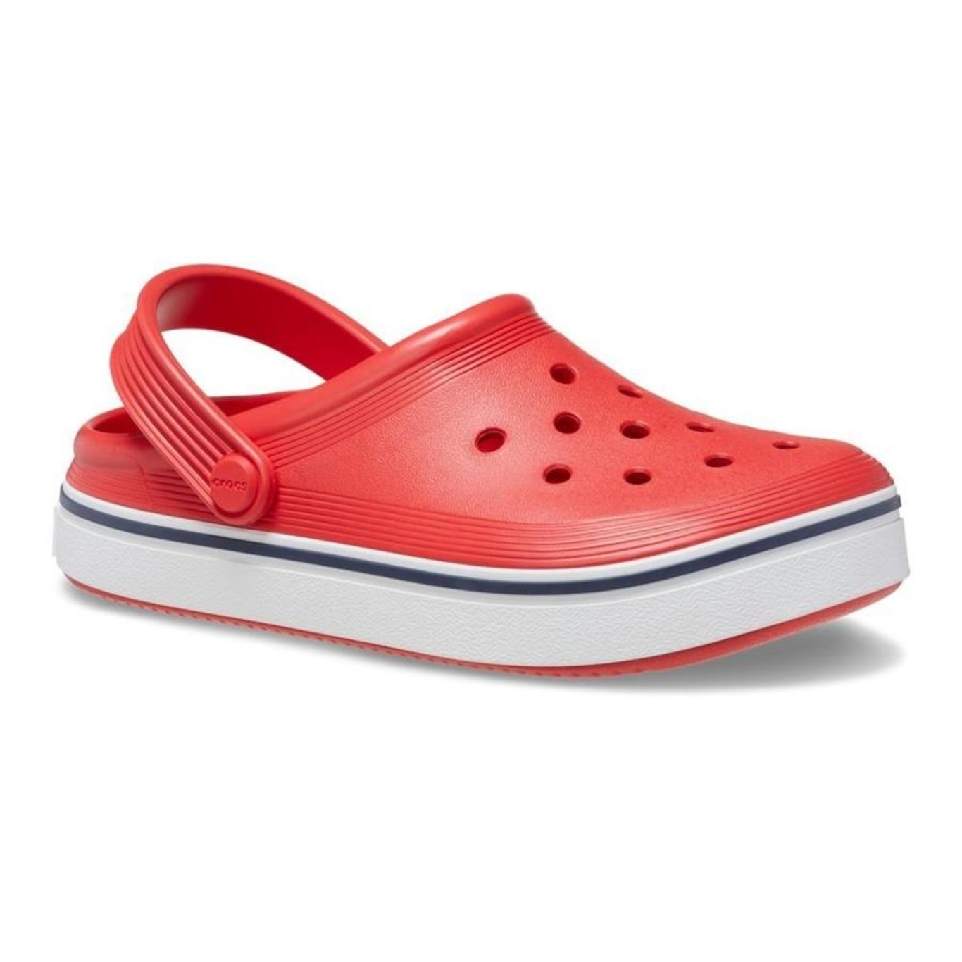 Sandália Crocs Crocband Off Court Clog Toddler Flame - Infantil - Foto 2