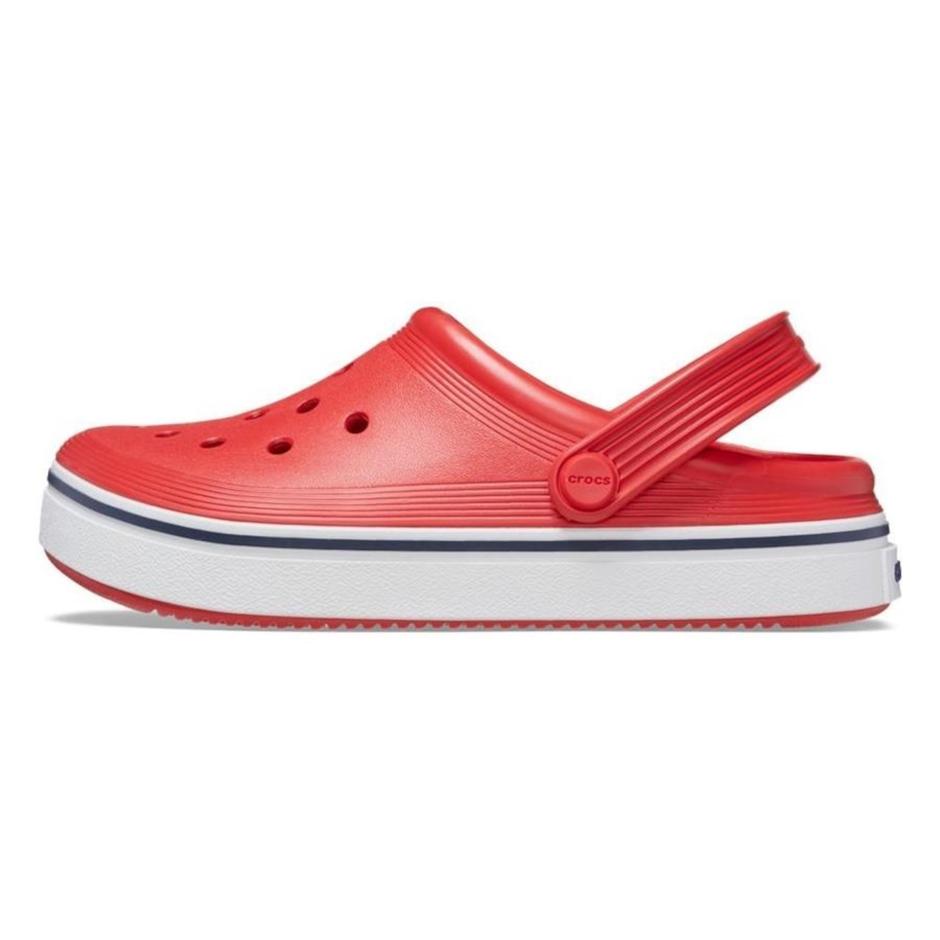 Sandália Crocs Crocband Off Court Clog Toddler Flame - Infantil - Foto 3