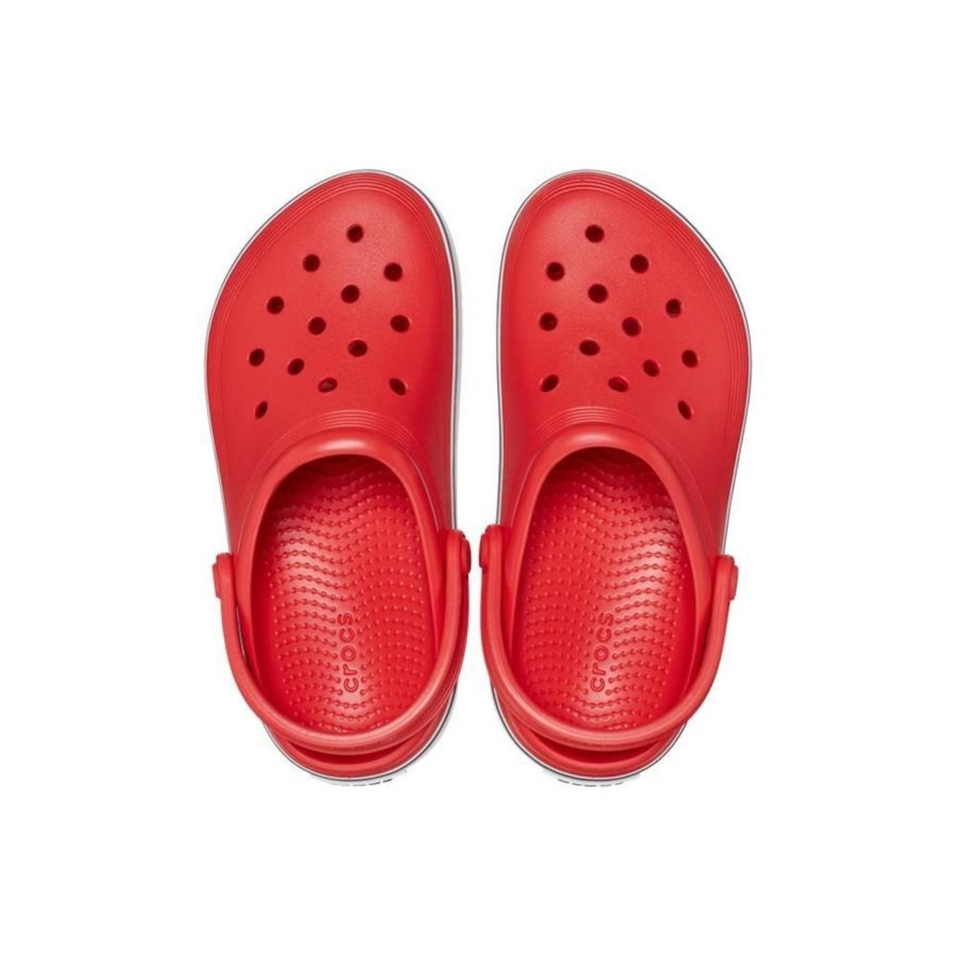 Sandália Crocs Crocband Off Court Clog Toddler Flame - Infantil - Foto 5