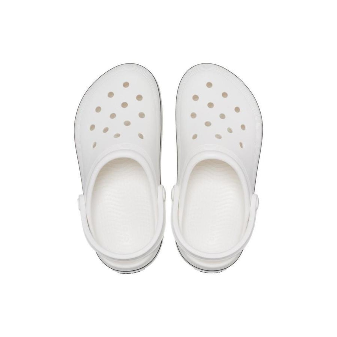 Sandália Crocs Crocband Off Court Clog Kids White - Infantil - Foto 2