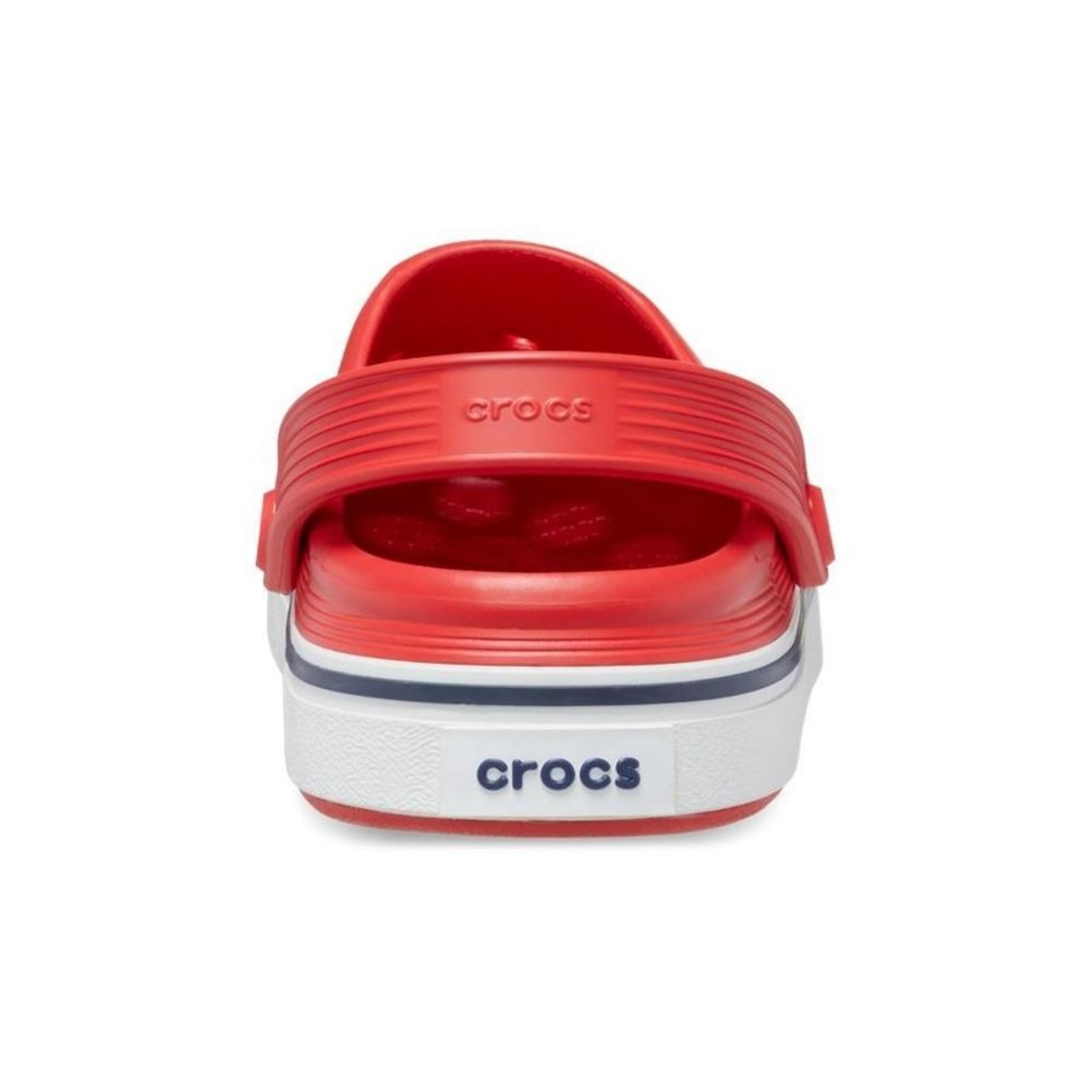 Sandália Crocs Crocband Off Court Clog Kids Flame - Infantil - Foto 6