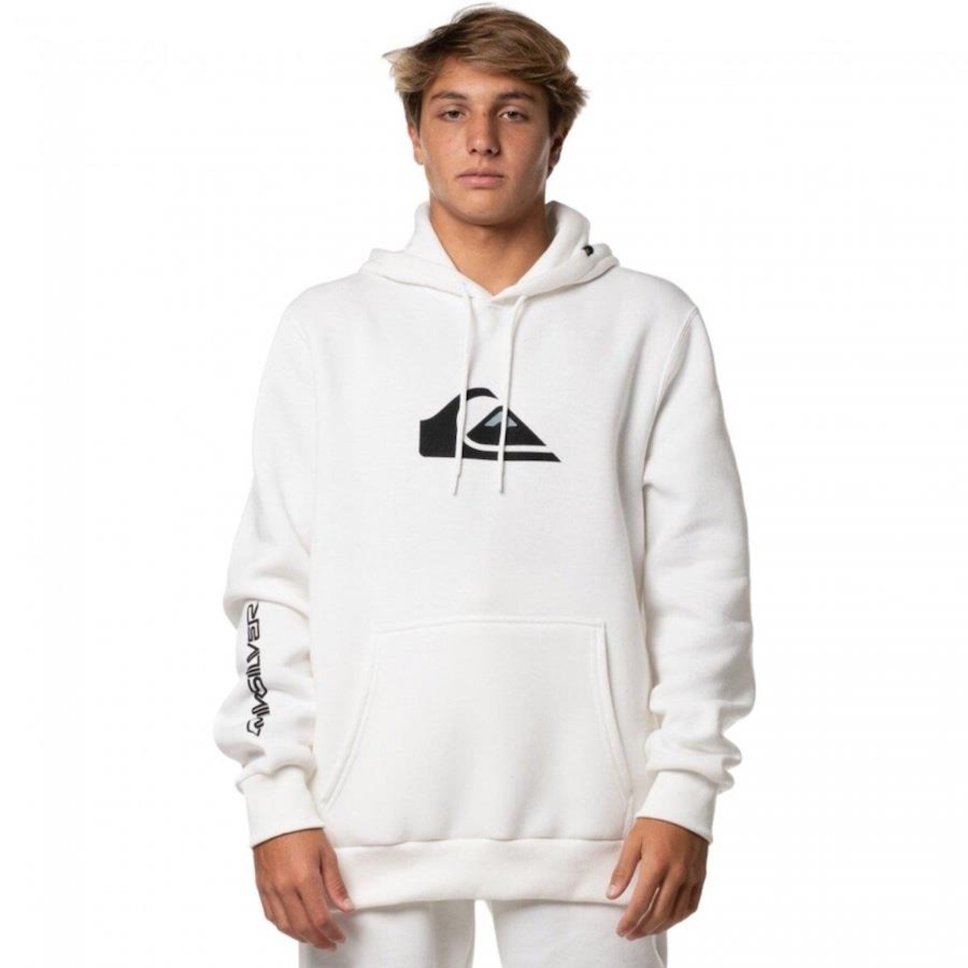 Blusão de Moletom Canguru Quiksilver Comp Logo 305 - Masculino - Foto 1