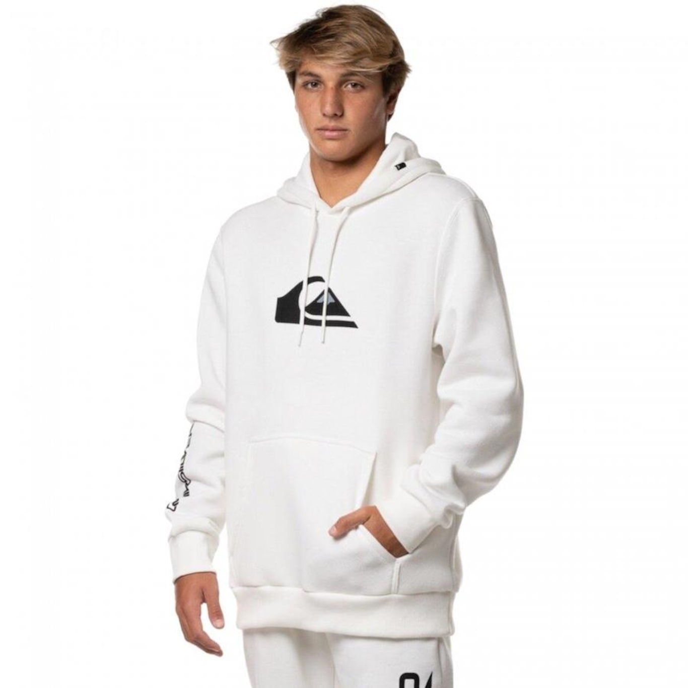 Blusão de Moletom Canguru Quiksilver Comp Logo 305 - Masculino - Foto 2