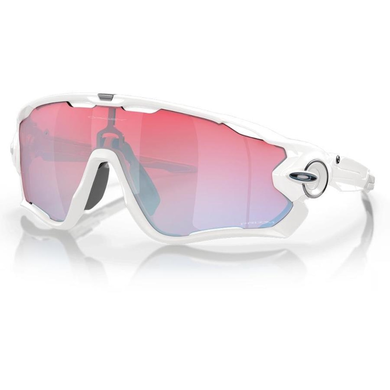 Óculos de Sol Unissex Oakley Jawbreaker Polished White Prizm Snow Sapphire - Foto 1