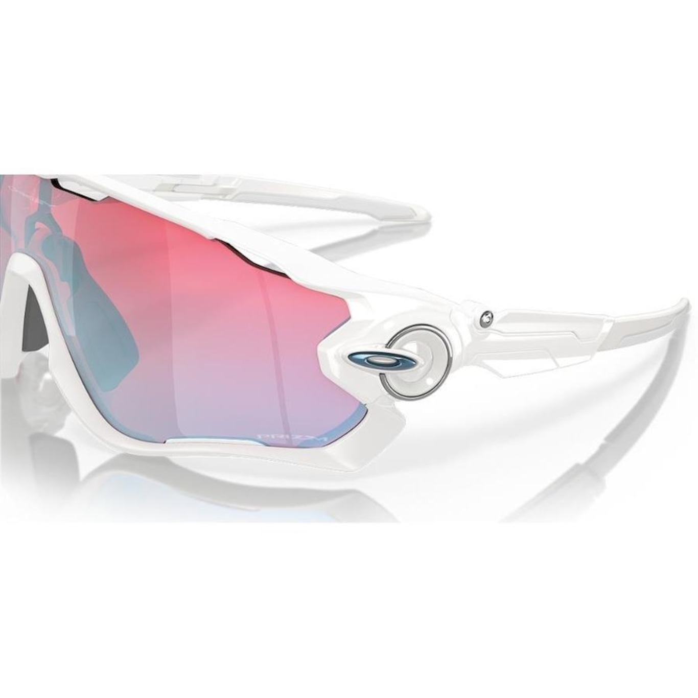 Óculos de Sol Unissex Oakley Jawbreaker Polished White Prizm Snow Sapphire - Foto 2