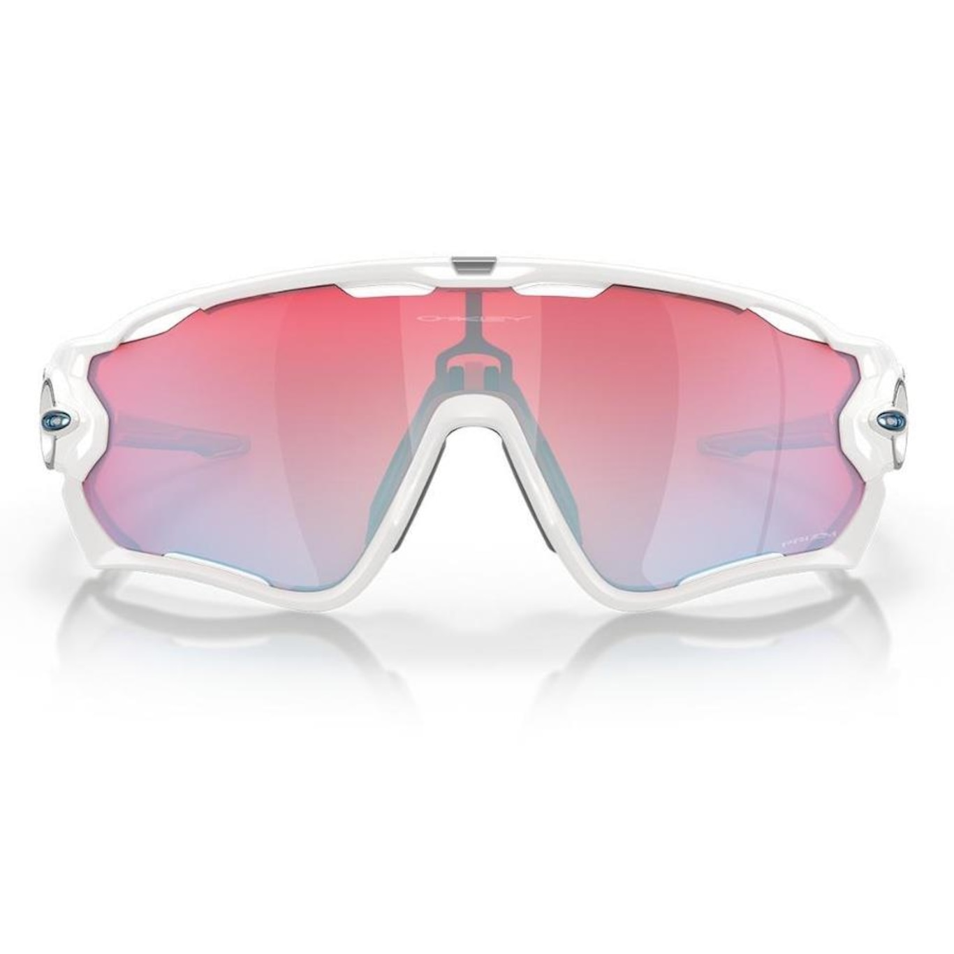 Óculos de Sol Unissex Oakley Jawbreaker Polished White Prizm Snow Sapphire - Foto 5