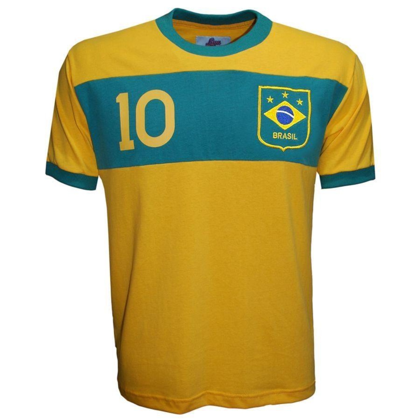 Camisa do Brasil Faixa Liga Retrô - Masculina - Foto 1