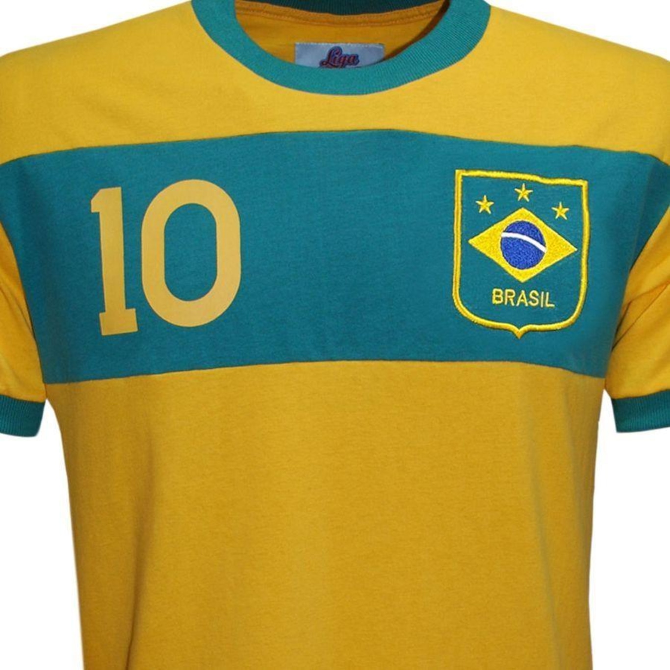 Camisa do Brasil Faixa Liga Retrô - Masculina - Foto 3