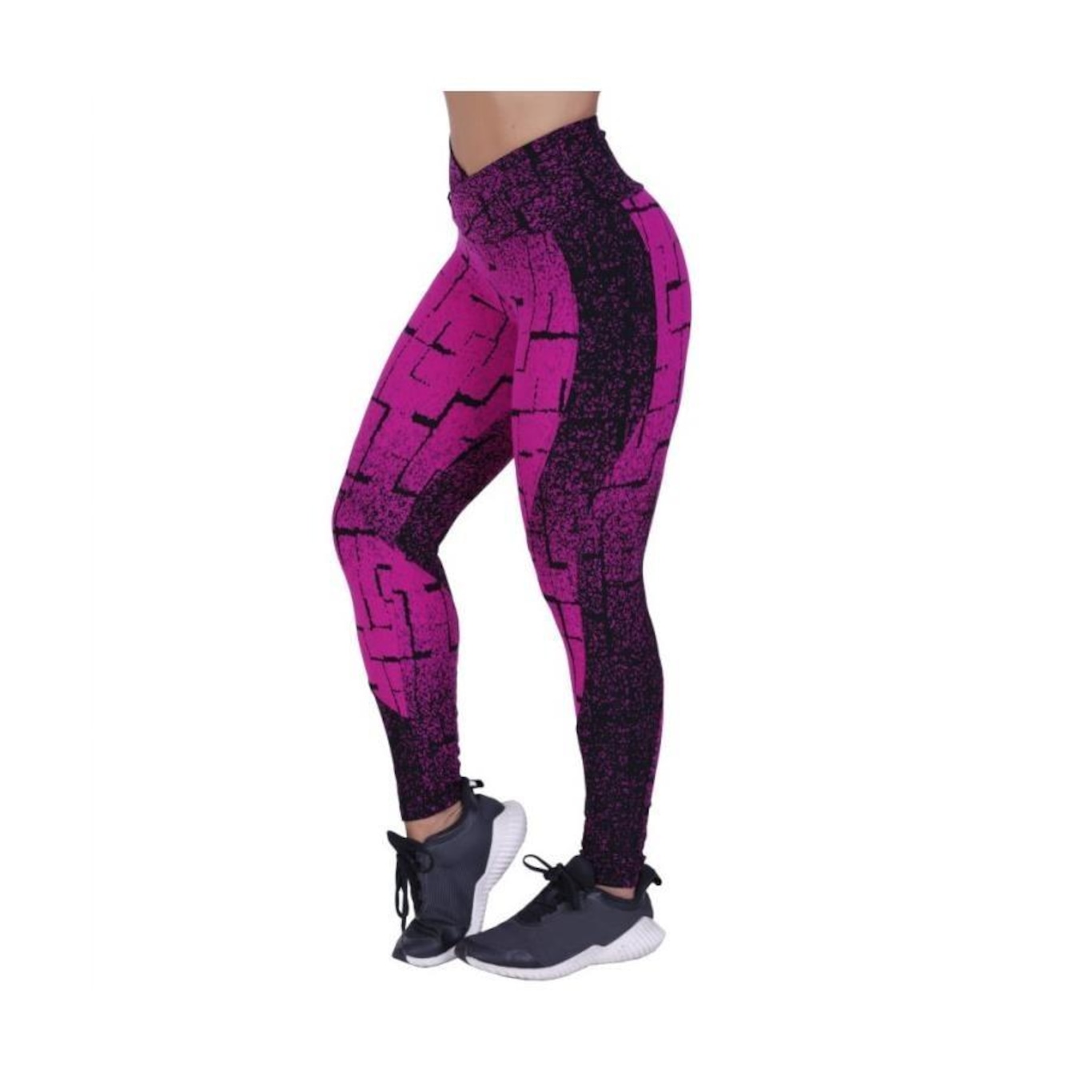 Legging Fitness Orbis Fitness Feminina Recortes Degrade Cós Transpassado - Foto 1