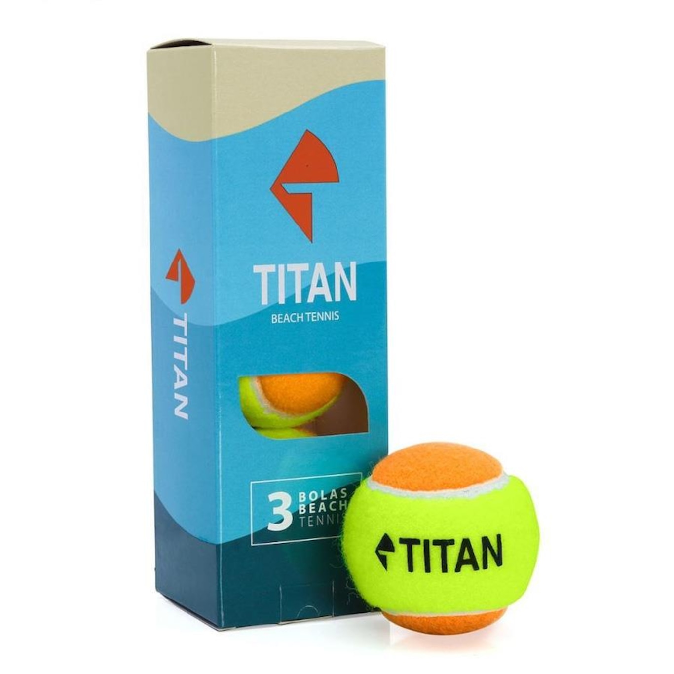 Bola de Tênis Titan Kids Estágio 2 - Pack com 03 Unidades - Foto 1