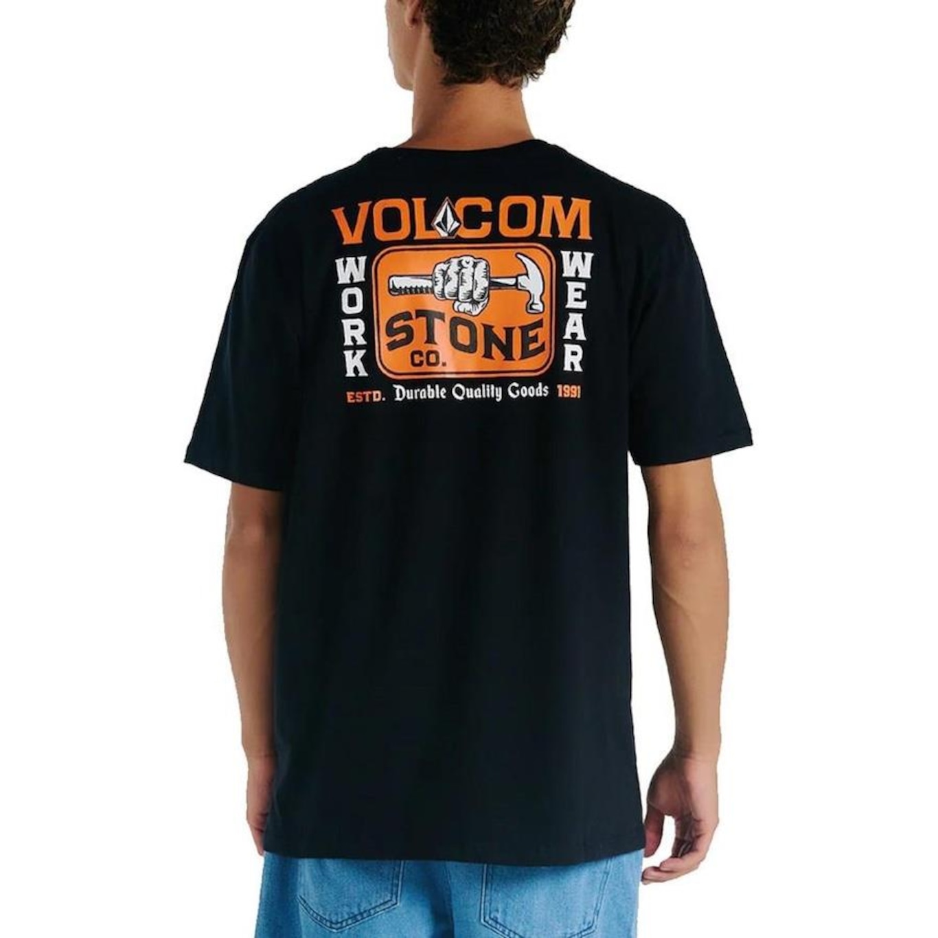 Camiseta Volcom Workwear Nailed - Masculina - Foto 2