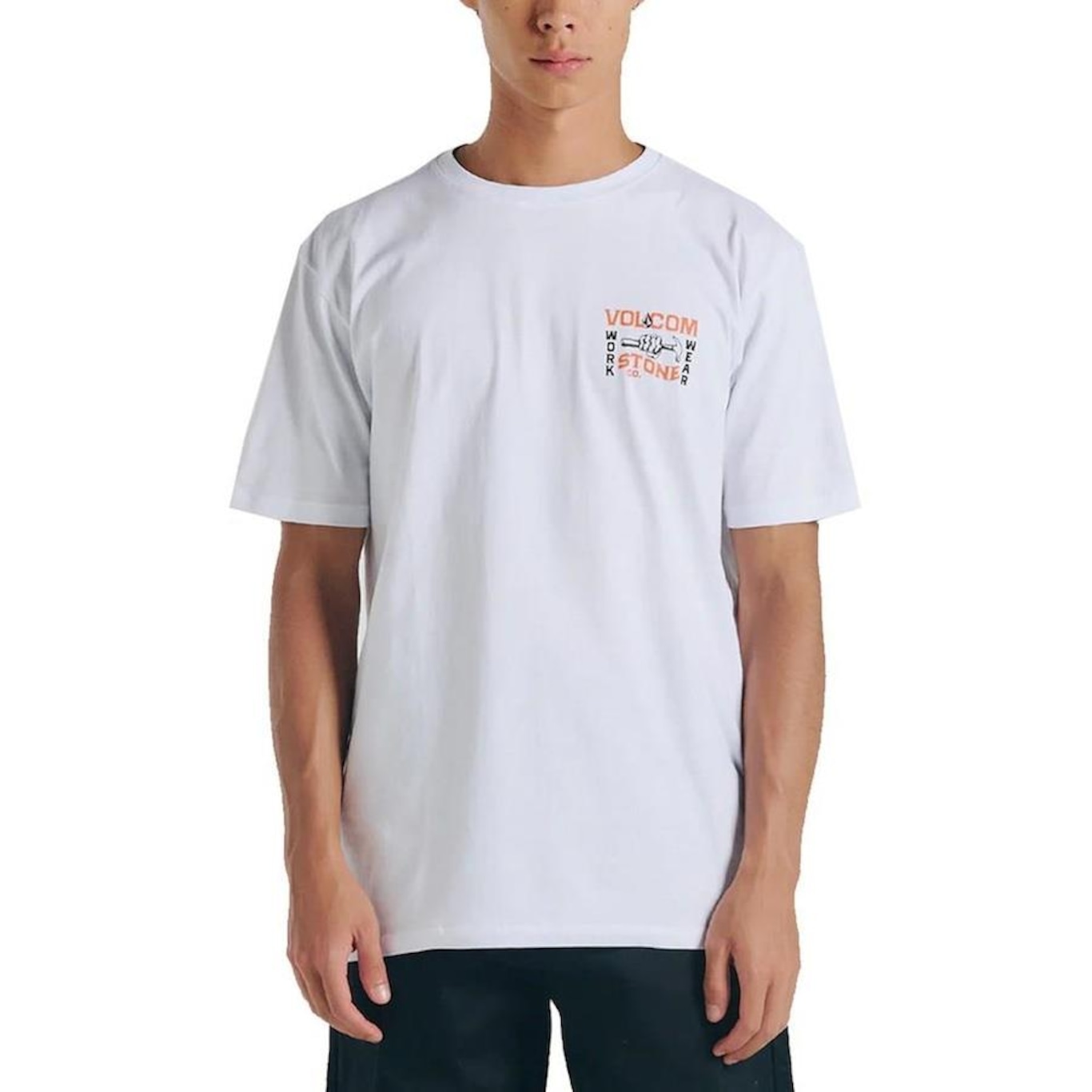 Camiseta Volcom Workwear Nailed - Masculina - Foto 1