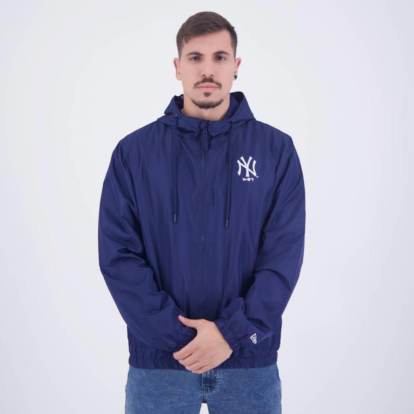 Jaqueta New Era Corta Vento Mlb New York Yankees Basic - Masculina - Foto 1