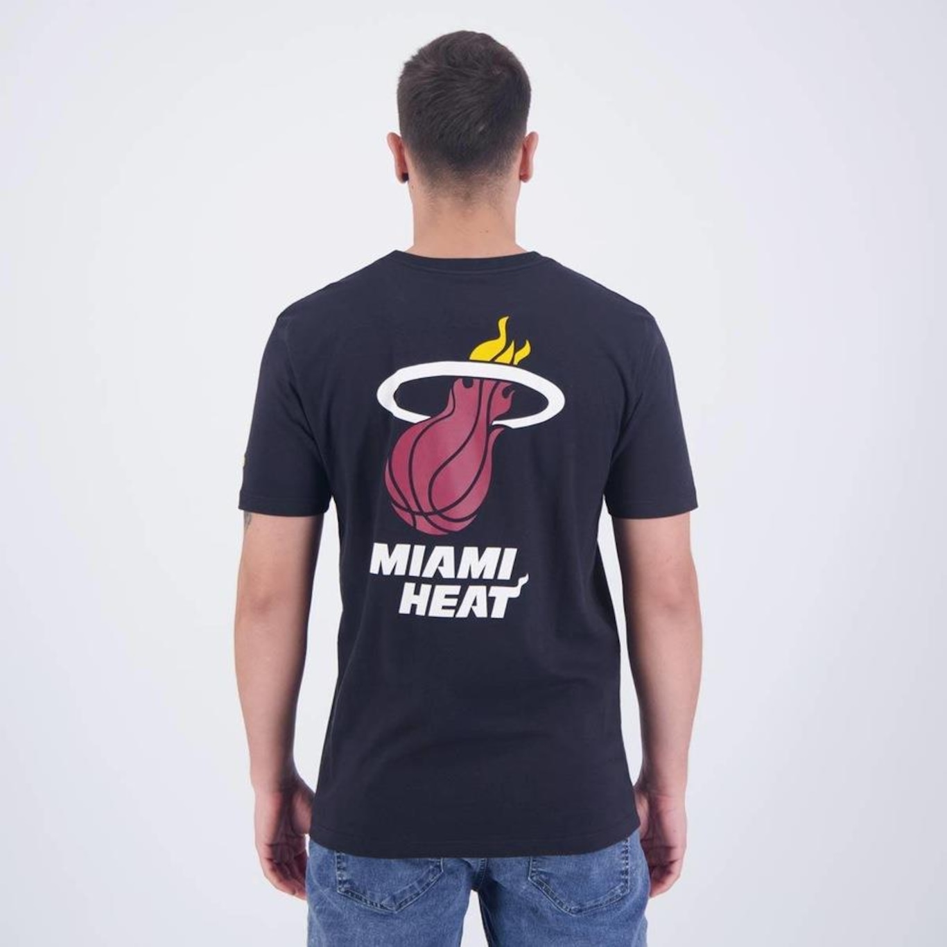 Camiseta New Era Nba Miami Heat Core - Masculina - Foto 4