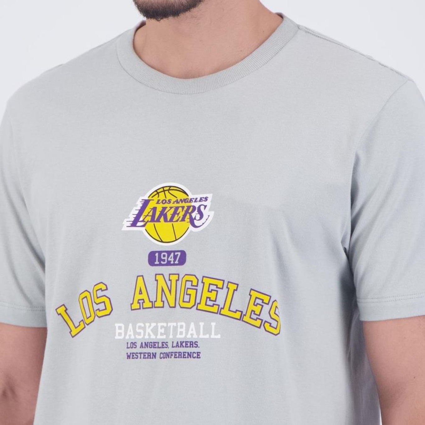 Camiseta New Era Nba Los Angeles Lakers Club House - Masculina - Foto 5