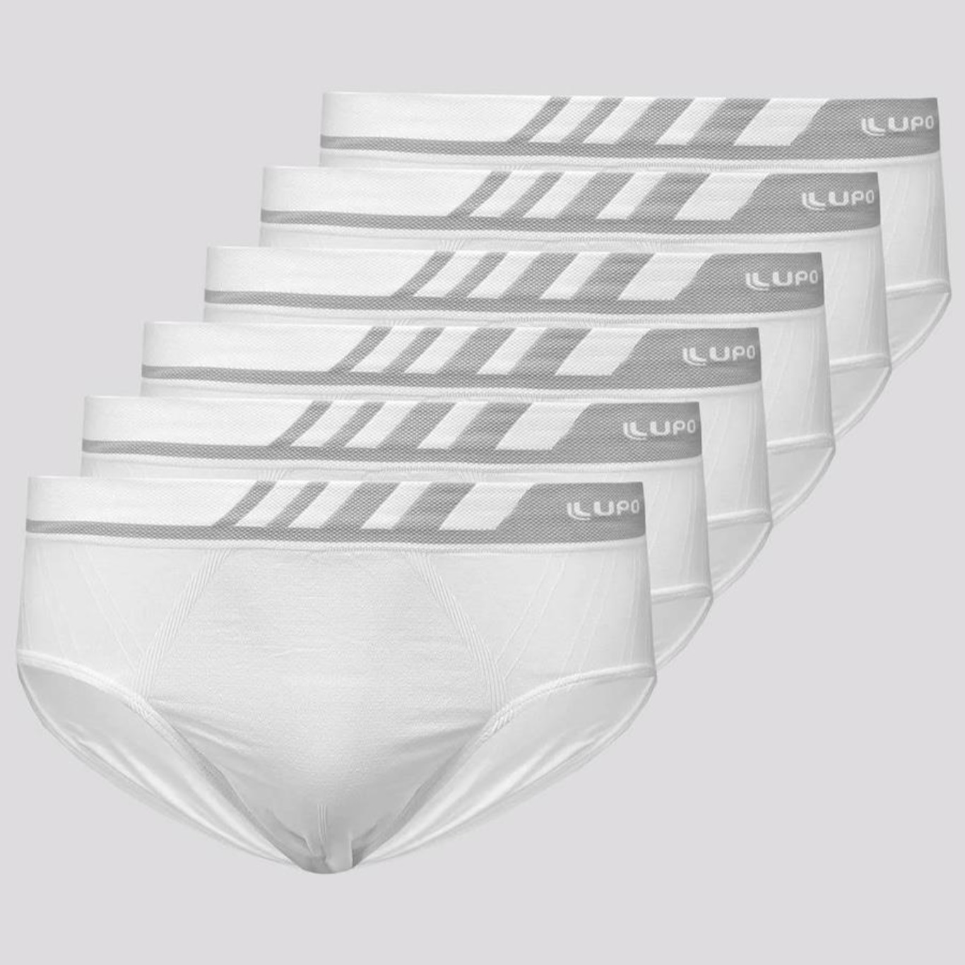 Cueca Slip Lupo Microfibra sem Costura - 6 Unidades - Adulto - Foto 1