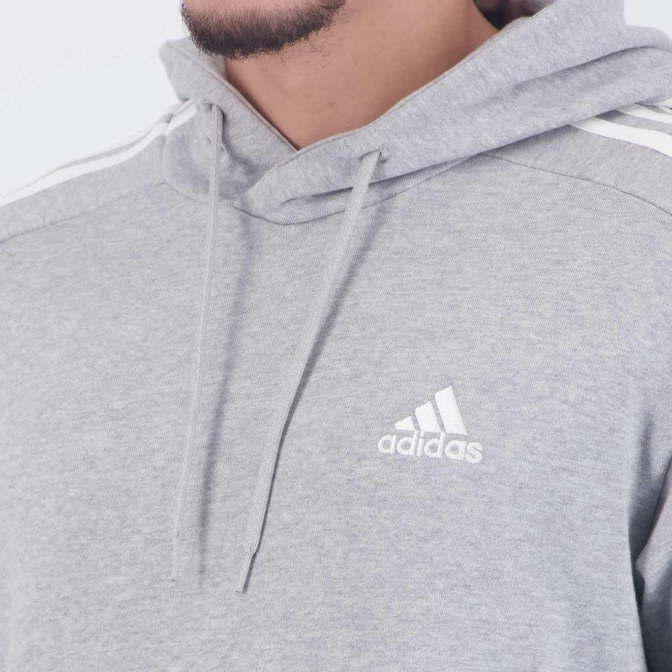 Blusão de Moletom adidas 3 Listras - Masculino - Foto 6