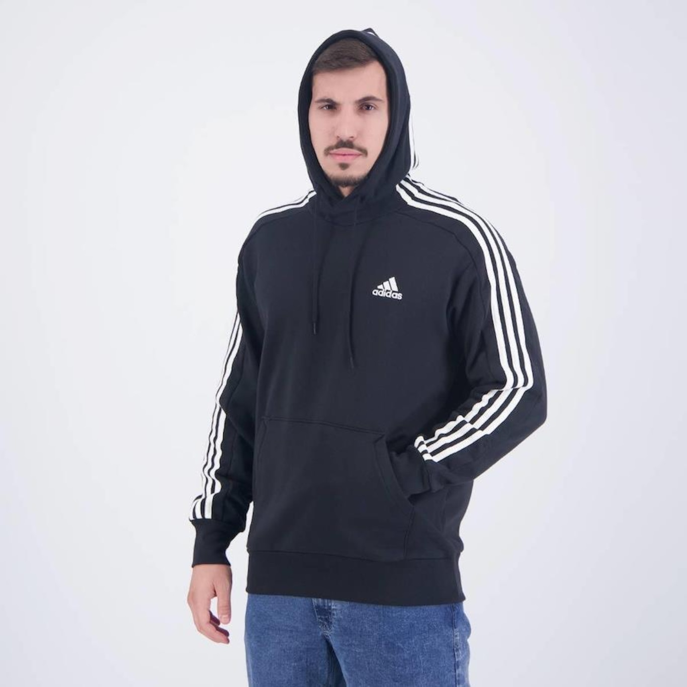 Blusão de Moletom adidas 3 Stripes - Masculino - Foto 3