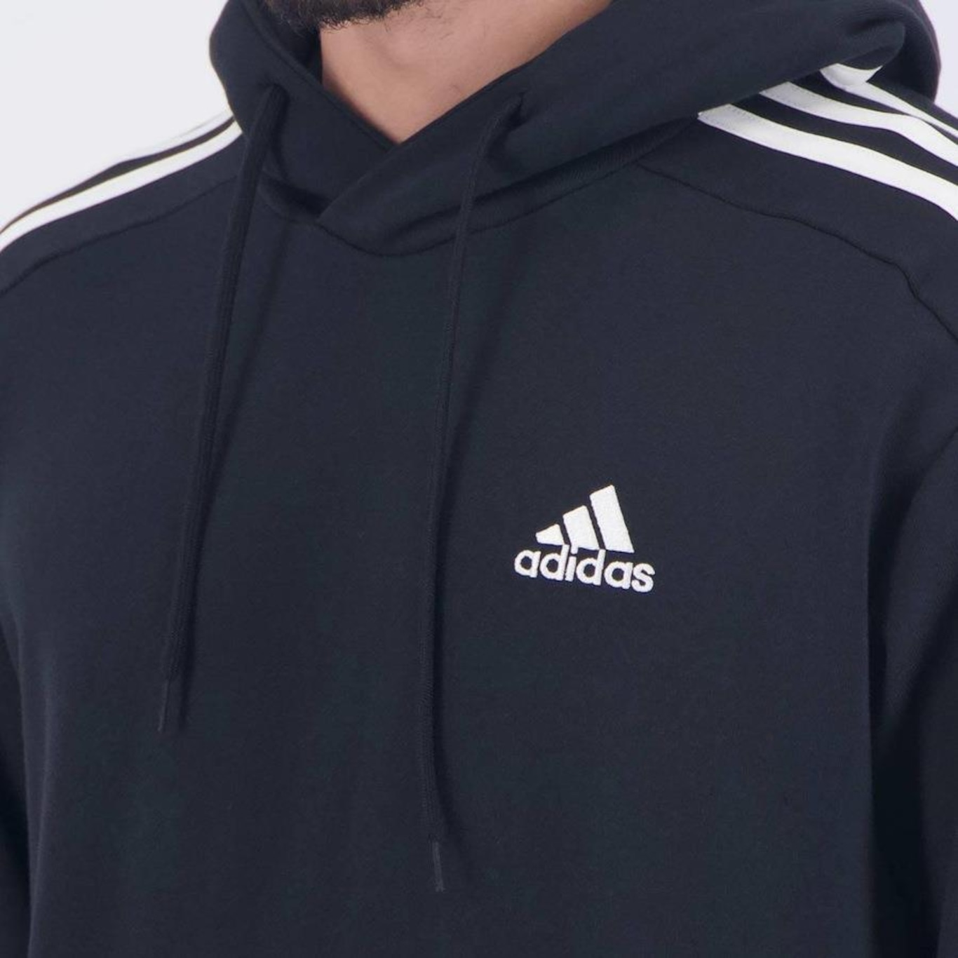 Blusão de Moletom adidas 3 Stripes - Masculino - Foto 6