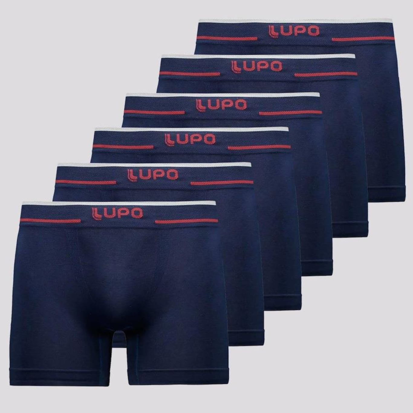 Cueca Boxer Lupo Microfibra sem Costura - 6 Unidades - Adulto - Foto 1