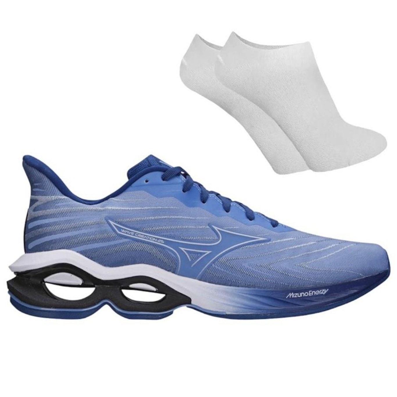 Tênis Mizuno Wave Creation 25 + Par de Meia - Masculino - Foto 1