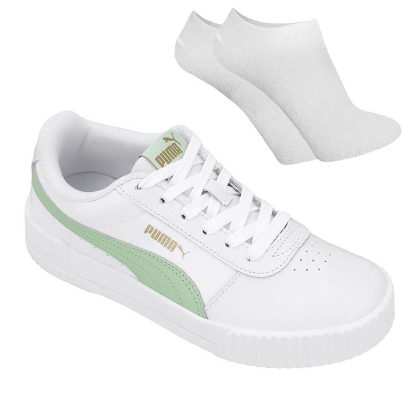 Tênis Puma Carina L + Par de Meia - Feminino - Foto 1