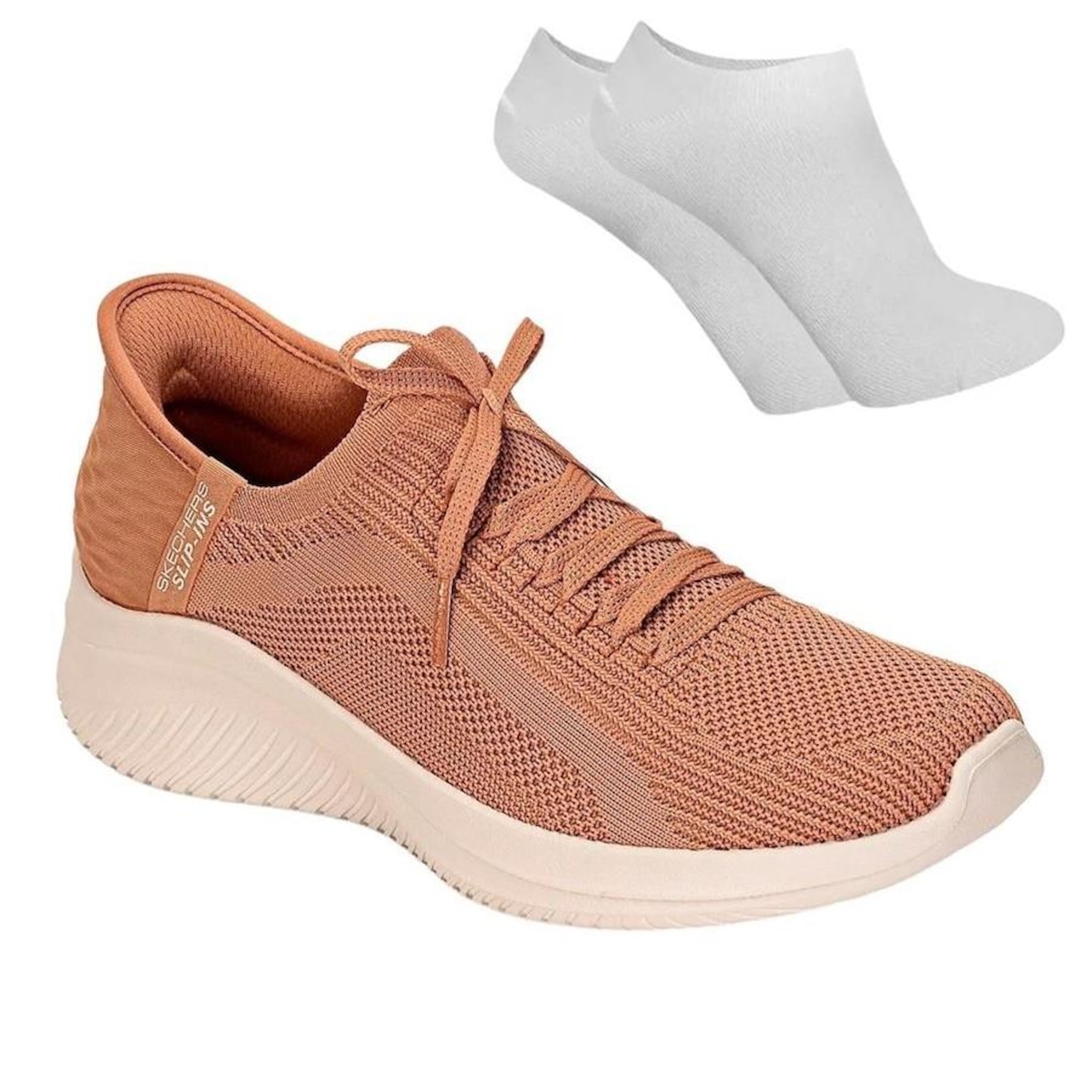 Tênis Skechers Ultra Flex 3.0 + Par de Meia - Feminino - Foto 1