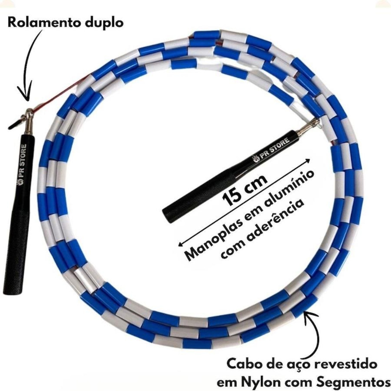 Corda de Pular Segmentada Pr Store - Foto 2
