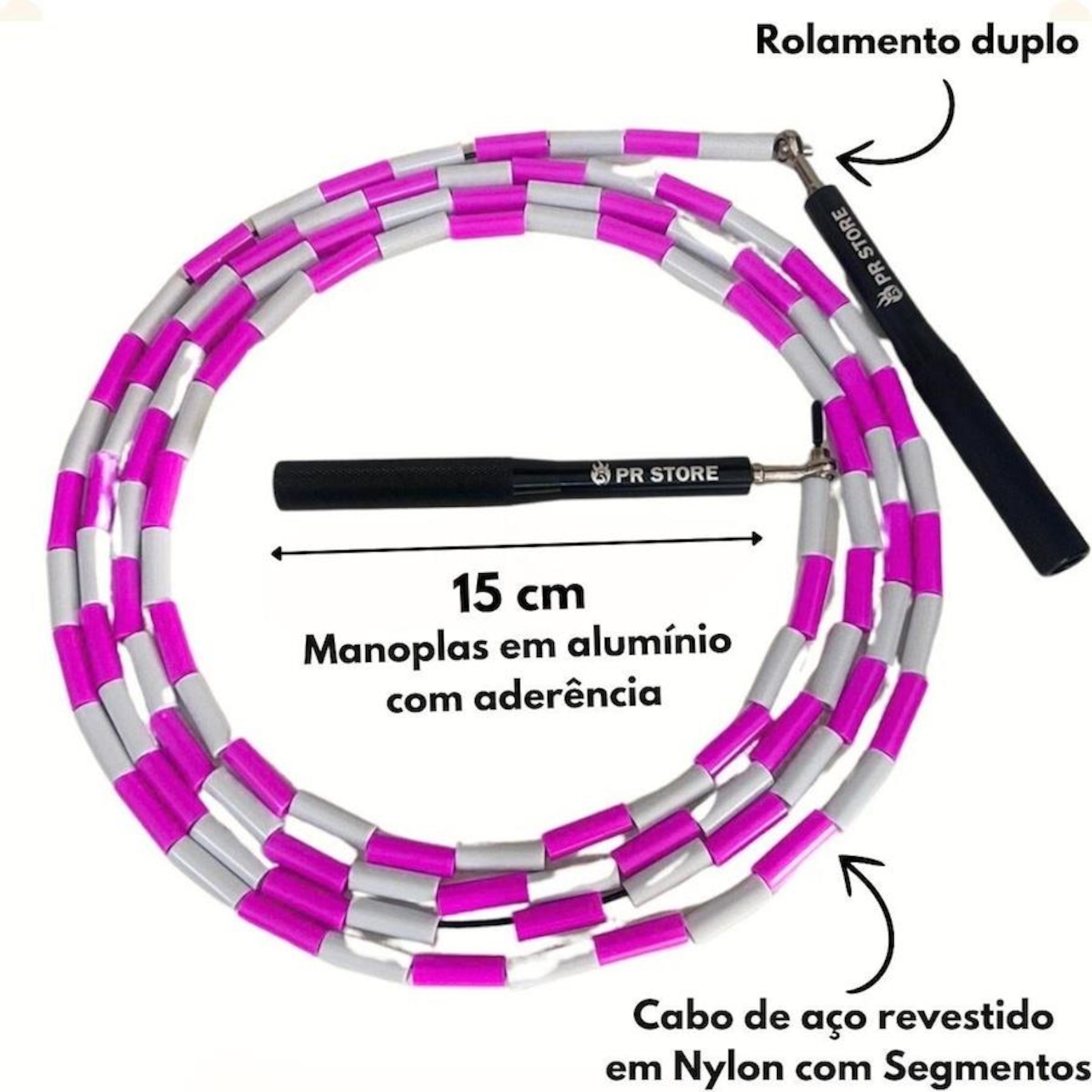 Corda de Pular Segmentada Pr Store - Foto 2