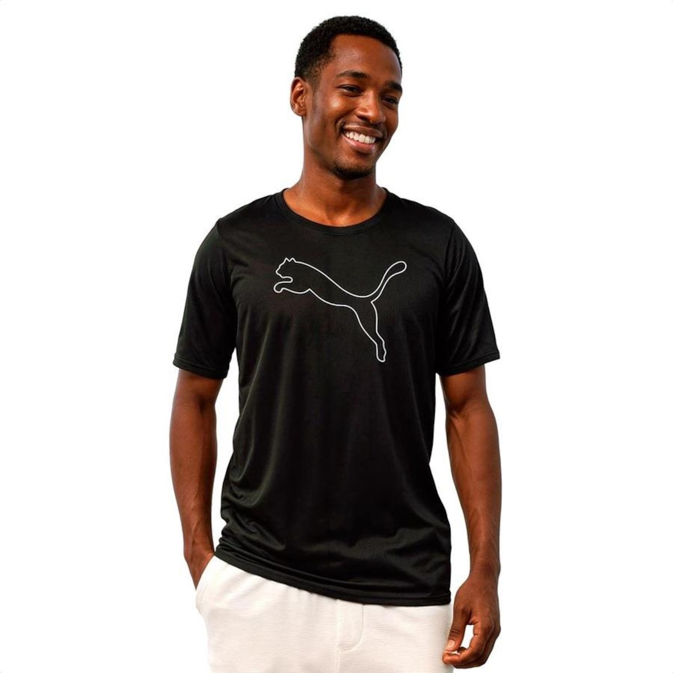 Camiseta Puma Performance Cat - Masculina - Foto 1