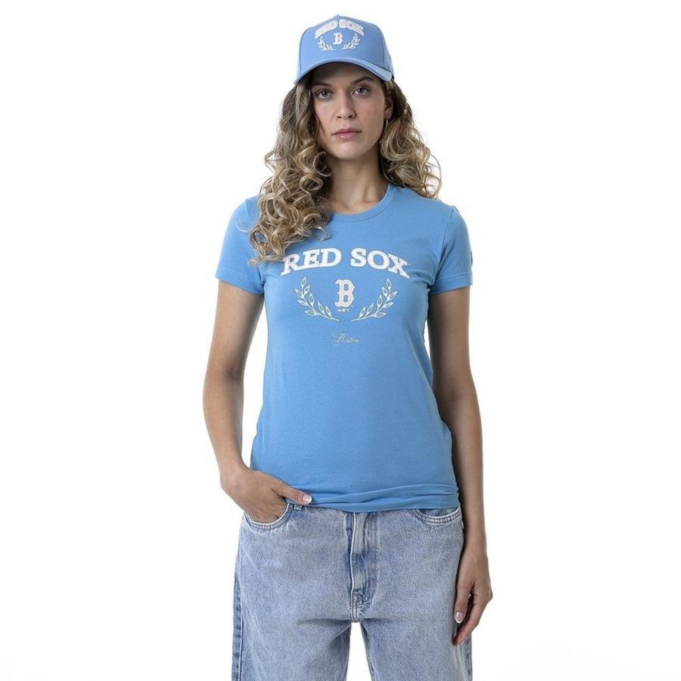 Camiseta New Era Baby Look Boston Red Sox College - Feminina - Foto 5