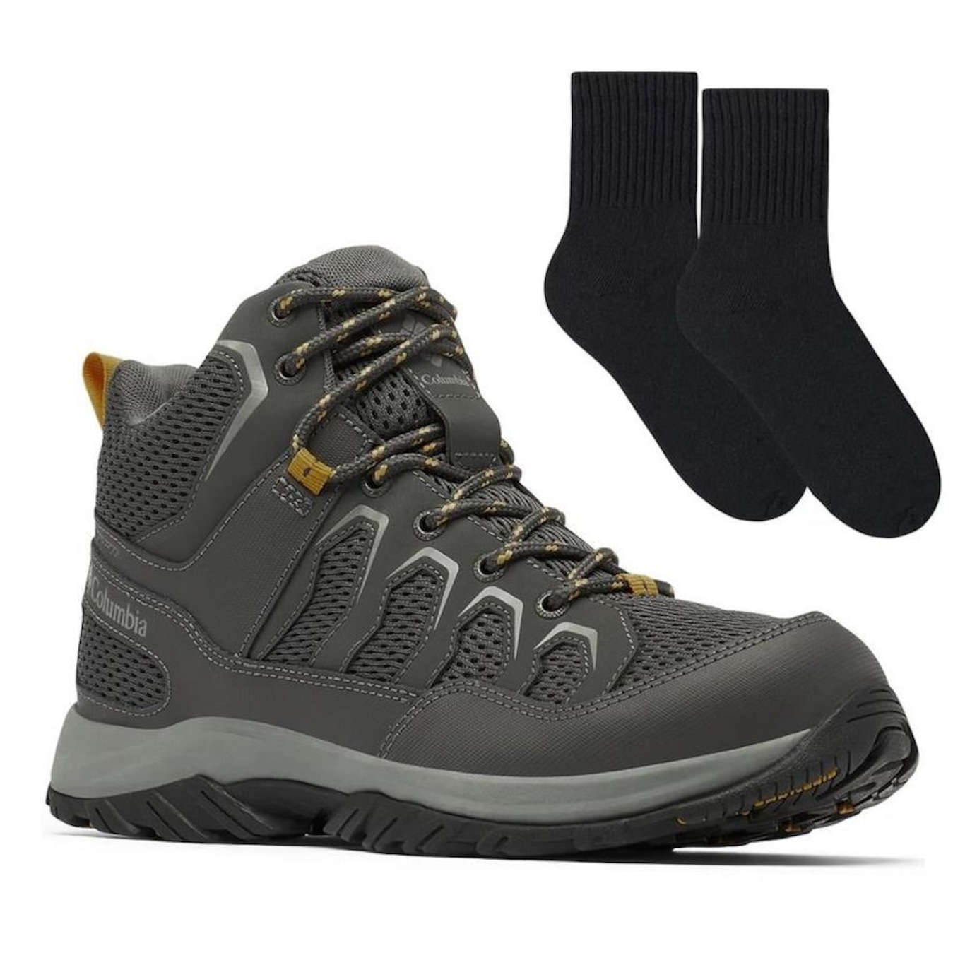 Bota Impermeável Columbia Granite Trail Mid + Par de Meia - Masculina - Foto 1