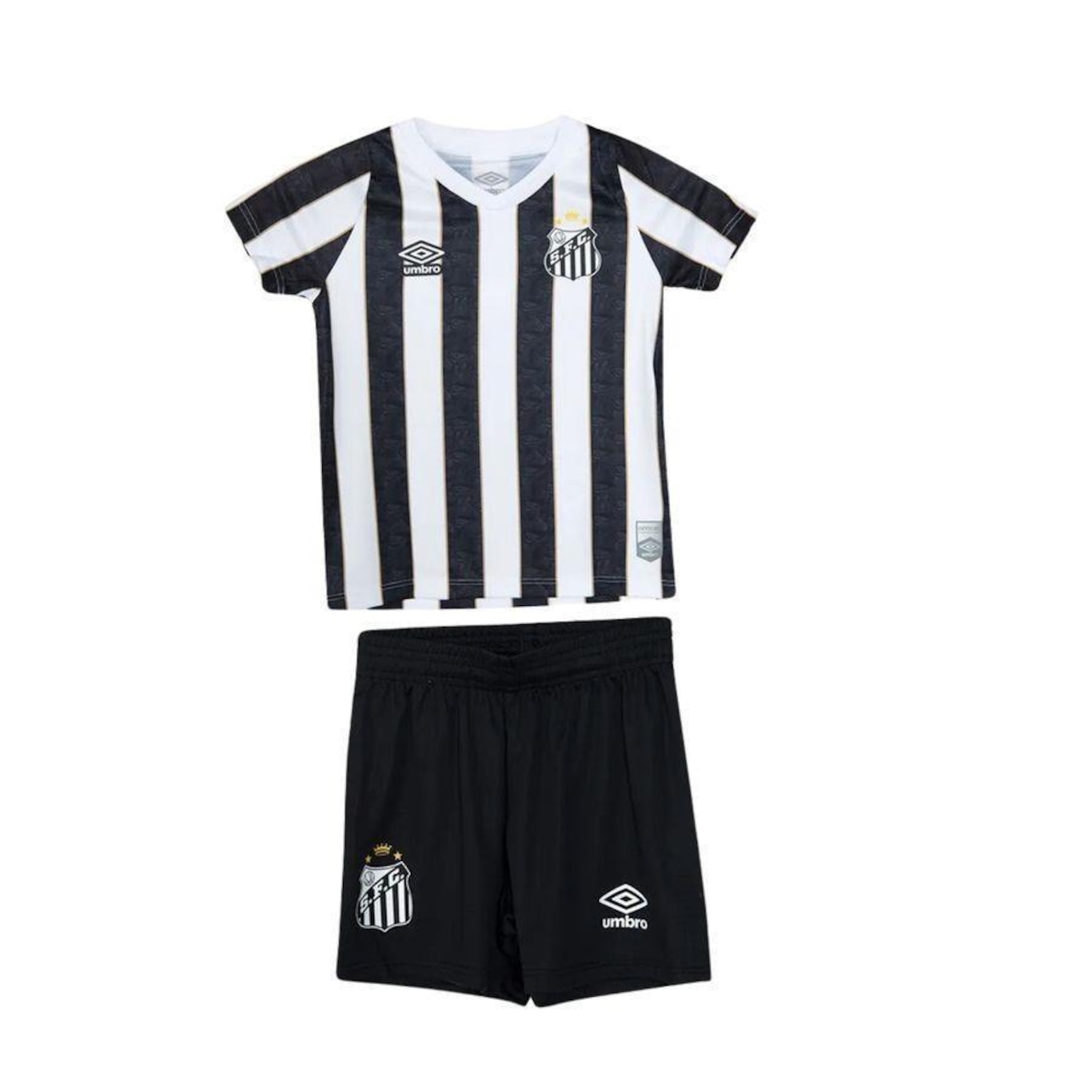 Uniforme de Futebol do Santos 2024 Umbro - Infantil - Foto 1