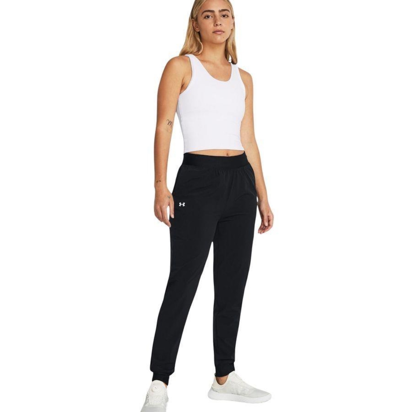 Calça Under Armour Sport Rival High-Rise Woven - Feminina - Foto 3