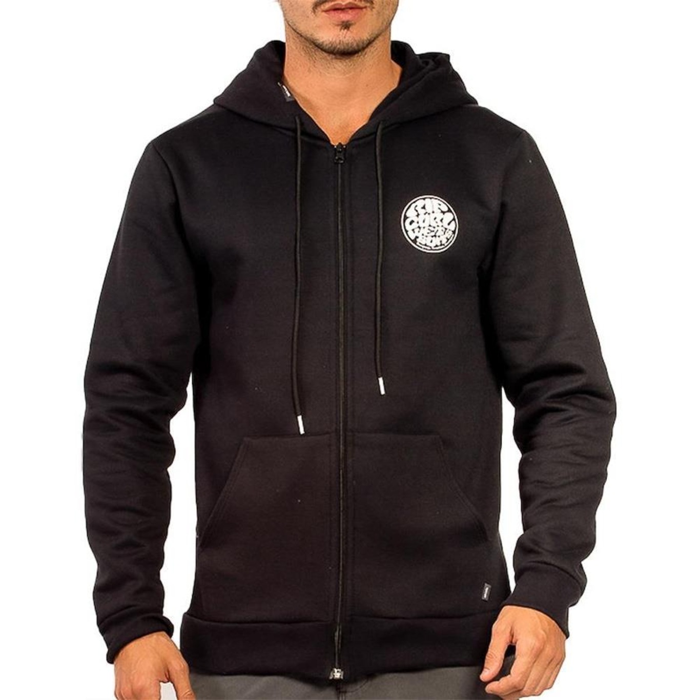 Blusão de Moletom com Capuz Rip Curl Aberto Round Logo Zip Wt24 - Masculino - Foto 1