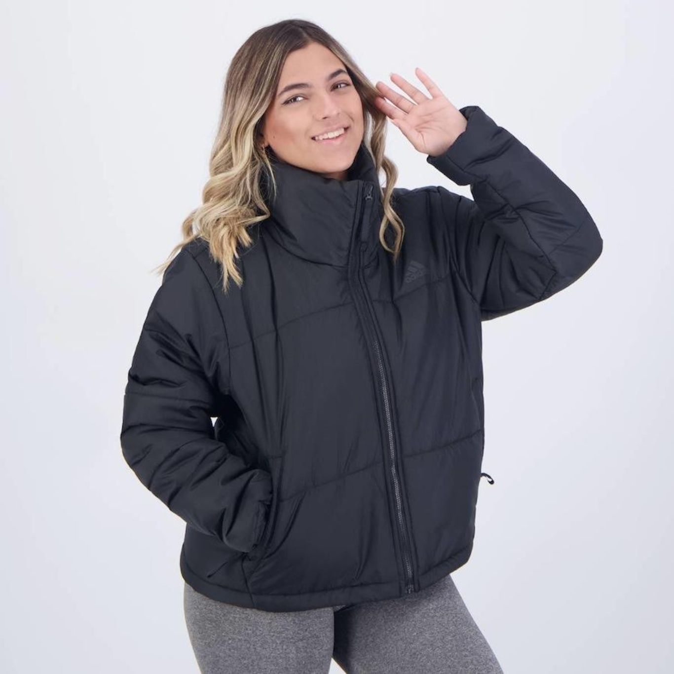 Jaqueta sem Capuz adidas Puffer - Feminina - Foto 2