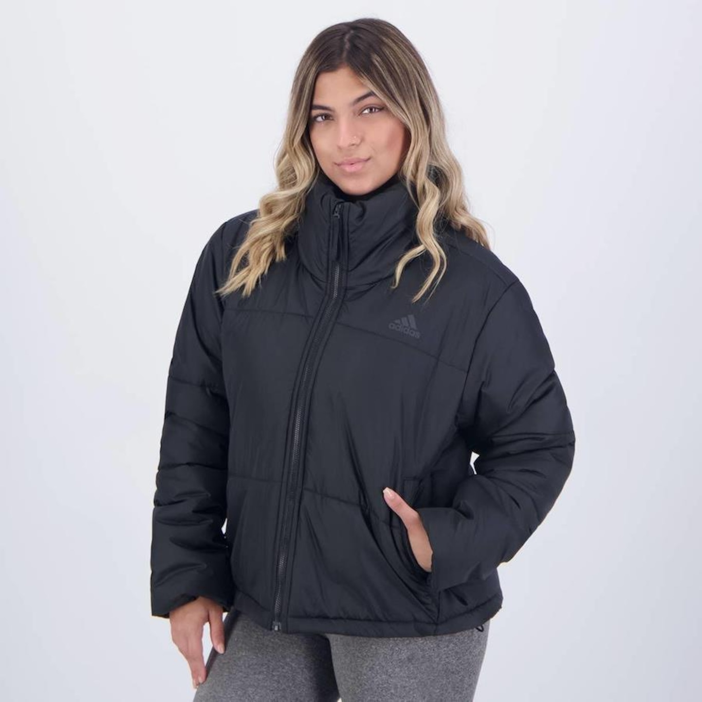 Jaqueta sem Capuz adidas Puffer - Feminina - Foto 3