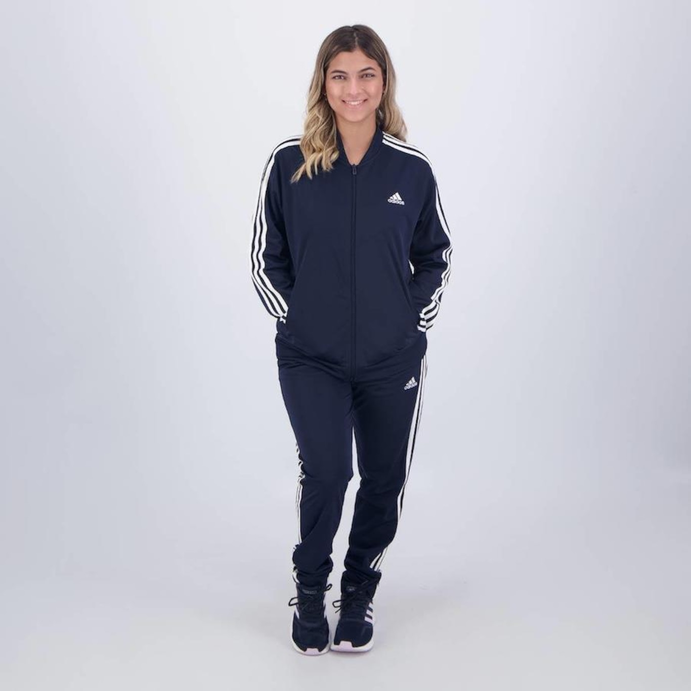 Agasalho sem Capuz adidas Essentials 3 Stripes - Feminino - Foto 2