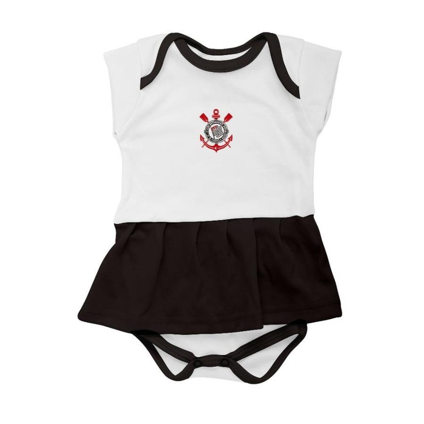 Body Vestido do Corinthians Torcida Baby Oficial - Infantil - Foto 1