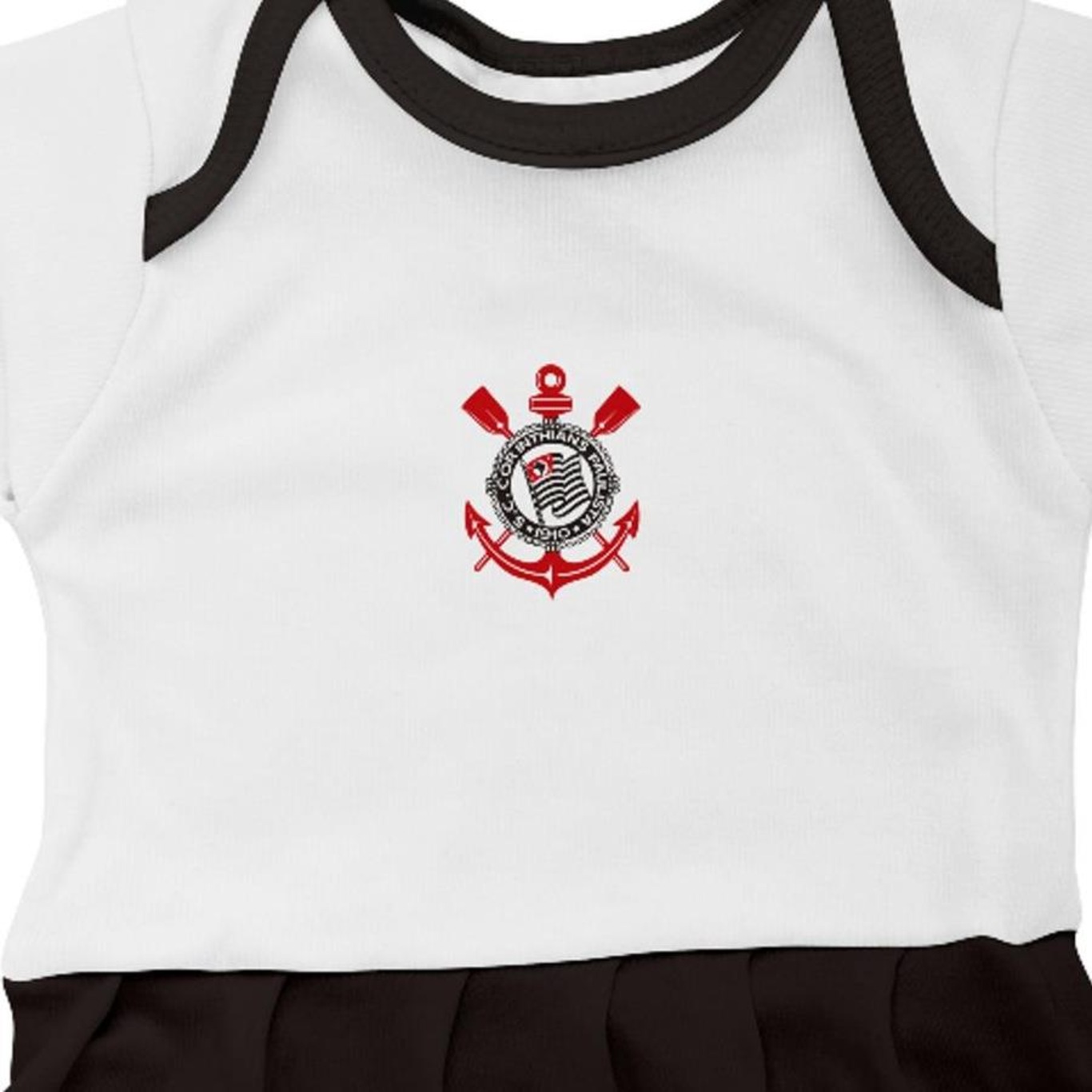 Body Vestido do Corinthians Torcida Baby Oficial - Infantil - Foto 2