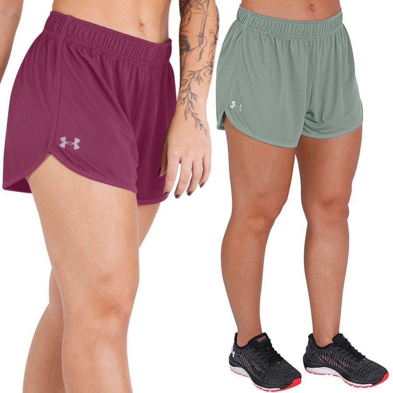 Short Under Armour Tech Mesh - 2 Unidades - Feminino - Foto 1