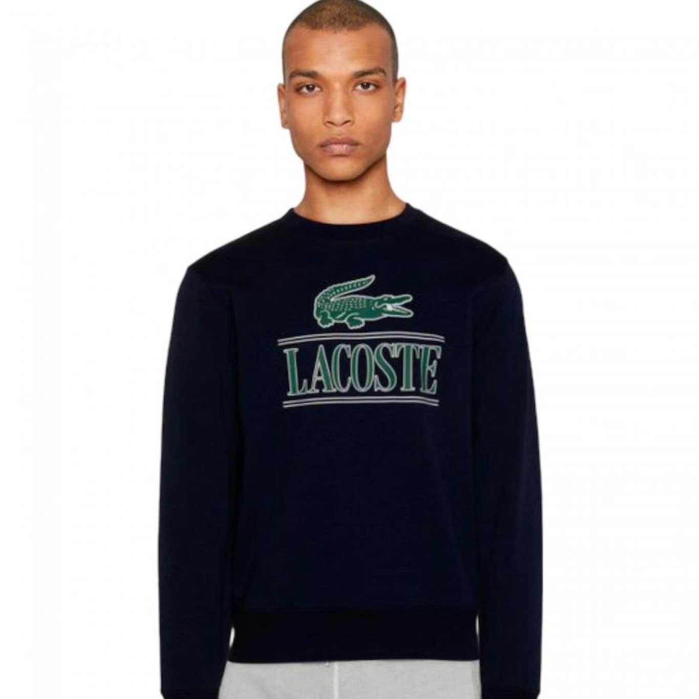 Blusão de Moletom sem Capuz Lacoste Cotton Fleece Branded - Masculino - Foto 1