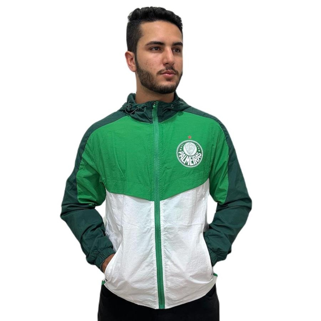 Jaqueta Palmeiras Corta Vento Sensation Betel - Masculina - Foto 1